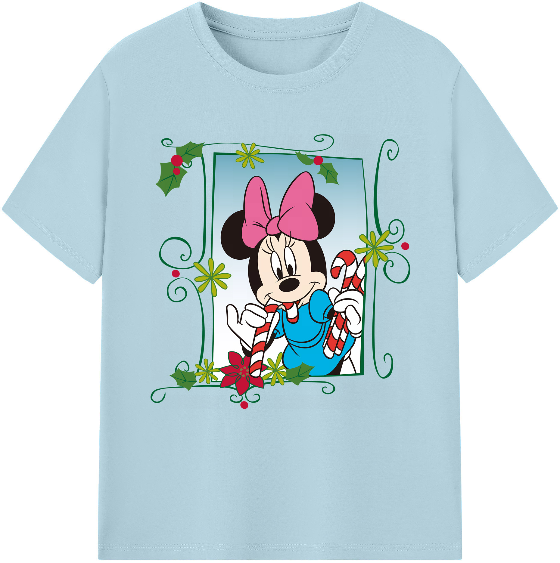 （画像用） ミッキーマウス Mickey Mouse 綿100％半袖Tシャツ（フロントプリント）